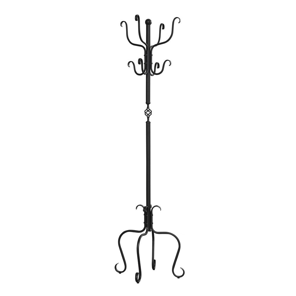 Homeroots 21" X 21" X 74" Black  Metal  Coat Rack  Metal 332699