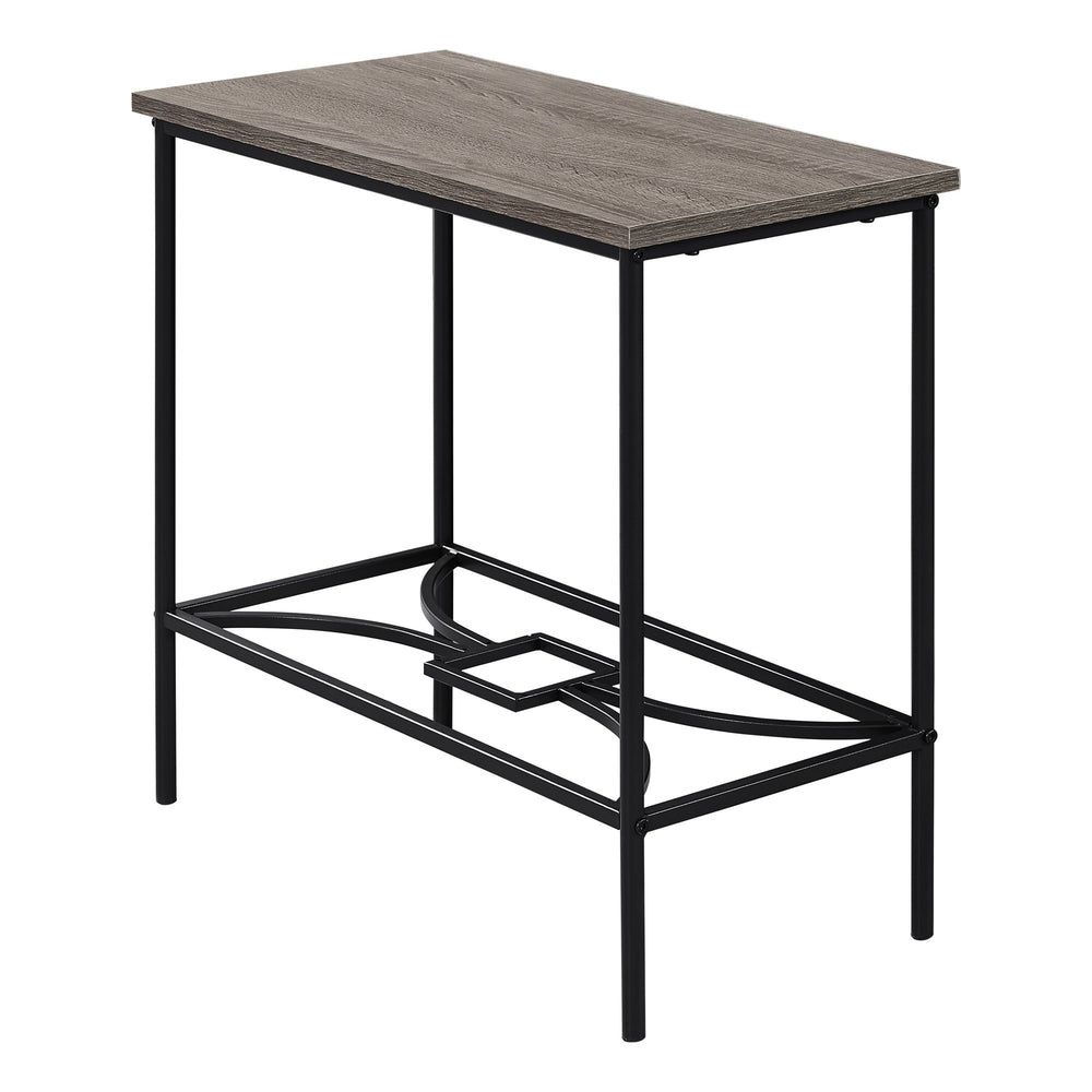 Homeroots 24" Taupe And Black Console Table With Storage   332703