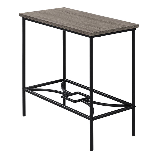 Homeroots 24" Taupe And Black Console Table With Storage   332703