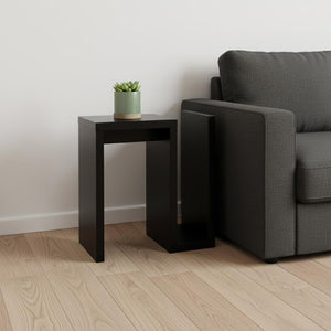 HomeRoots 24" Dark Brown Wood and Metal End Table - Slim, Stylish Design with Shelf for Storage & Display 332710