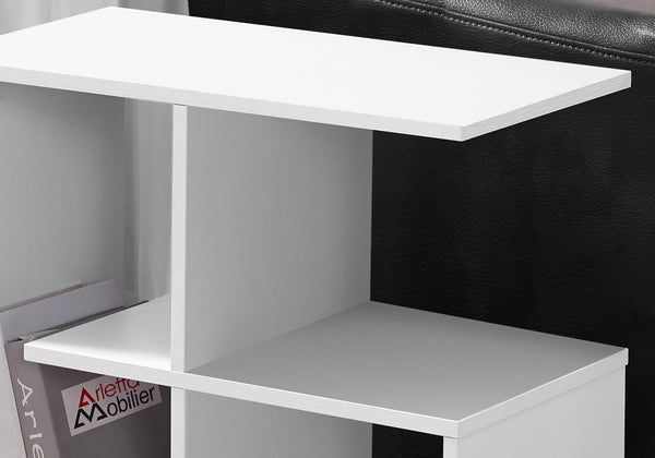 Homeroots 24" White Wood End Table With Four Shelves   332716