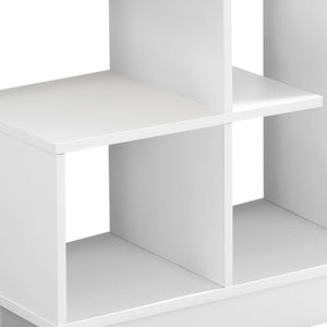 Homeroots 24" White Wood End Table With Four Shelves   332716