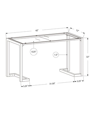 Homeroots 42" Clear And Black Glass Console Table   332721
