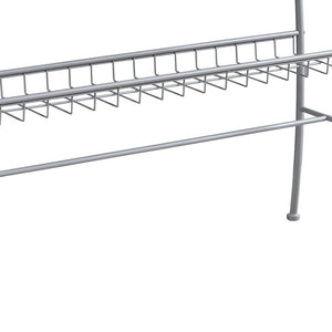 Homeroots 42" Clear And Silver Glass Console Table With Storage   332732