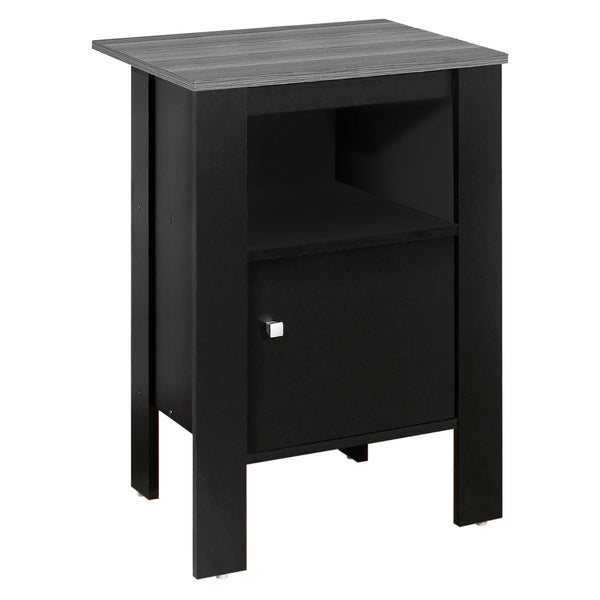 Homeroots 24" Black Nightstand   332733