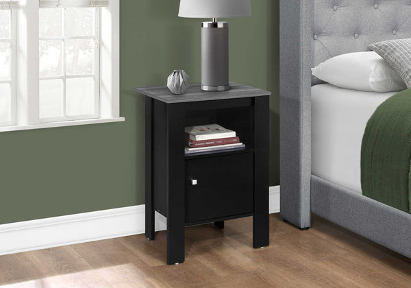 Homeroots 24" Black Nightstand   332733