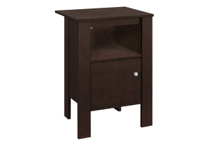 HomeRoots 24" Espresso Wood Nightstand - Stylish Compact Design with Open Shelf for Storage & Bedroom Convenience 332734