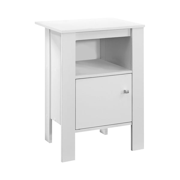 Homeroots 24" White Wood End Table With Shelf   332736