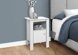 HomeRoots 24" White End Table with Open Shelf - Versatile Accent for Modern Living Spaces & Coastal Interiors 332736