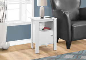 HomeRoots 24" White End Table with Open Shelf - Versatile Accent for Modern Living Spaces & Coastal Interiors 332736