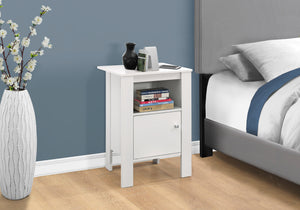 Homeroots 24" White Wood End Table With Shelf   332736