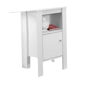 Homeroots 24" White Wood End Table With Shelf   332736