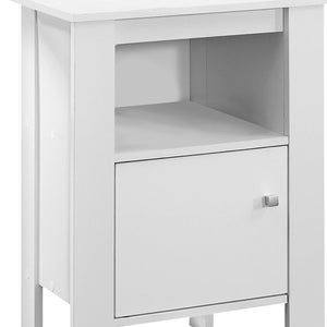 Homeroots 24" White Wood End Table With Shelf   332736