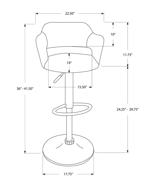 HomeRoots White Metal Low Back Bar Chair - Stylish Upholstered Stool for Kitchen, Home Bar, or Cafe Use 332778