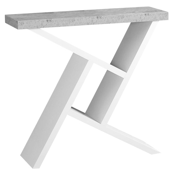 Homeroots 36" Gray And White Abstract Console Table With Shelves   332790