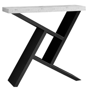 Homeroots 36" Gray And Black Abstract Console Table With Shelves   332791