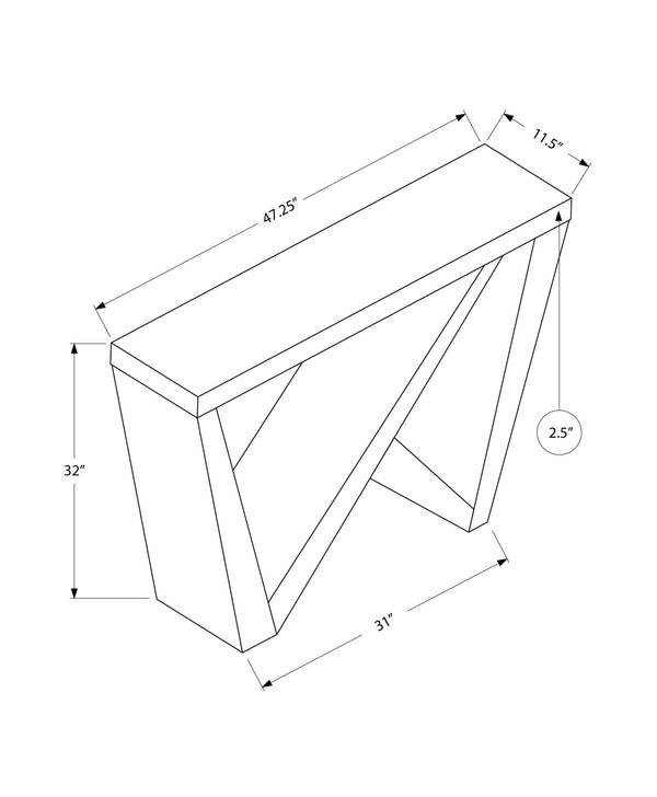 Homeroots 47" Taupe Abstract Console Table   332807