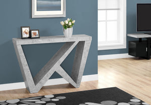HomeRoots 47" Gray Abstract Console Table - Modern Design for Entryways, Living Rooms, or Home Offices, Versatile! 332808