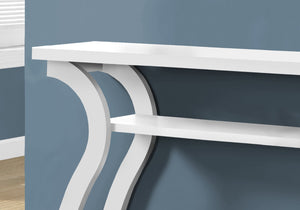 HomeRoots 47" White Console Table - Versatile Storage Solution for Entryways, Living Rooms, and Home Offices 332809
