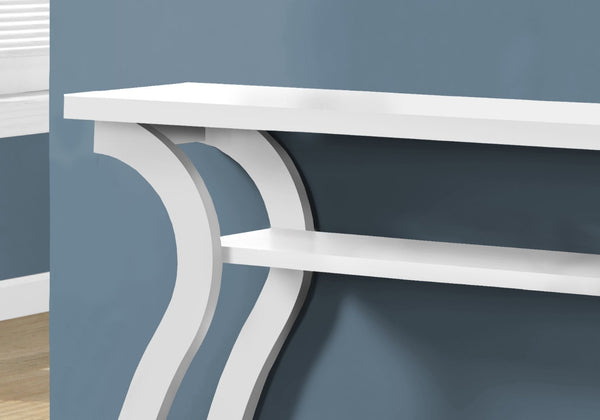HomeRoots 47" White Console Table - Versatile Storage Solution for Entryways, Living Rooms, and Home Offices 332809