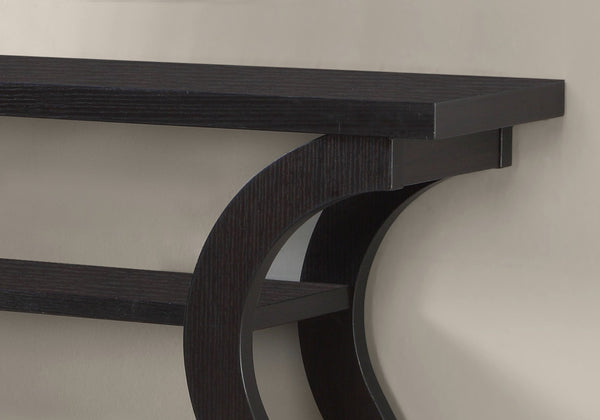 HomeRoots 47" Espresso Console Table with Storage Shelf - Stylish, Durable, Versatile for Any Space 332813