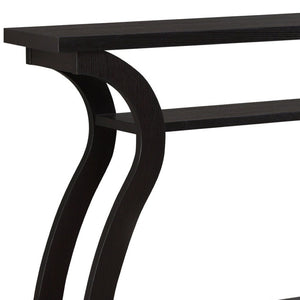 HomeRoots 47" Espresso Console Table with Storage Shelf - Stylish, Durable, Versatile for Any Space 332813