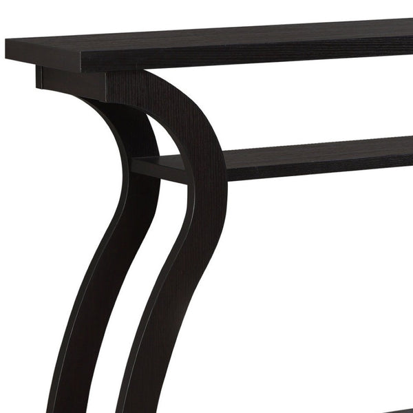HomeRoots 47" Espresso Console Table with Storage Shelf - Stylish, Durable, Versatile for Any Space 332813