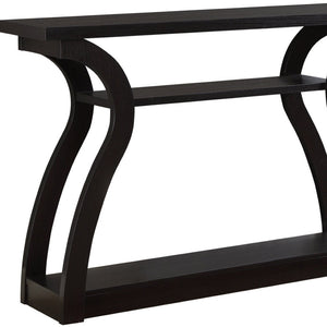 HomeRoots 47" Espresso Console Table with Storage Shelf - Stylish, Durable, Versatile for Any Space 332813