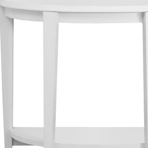 Homeroots 33" White End Table With Shelf   332816