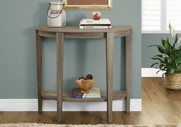 HomeRoots 33" Deep Taupe End Table - Stylish Accent with Shelf for Storage, Perfect for Small Spaces & Decor 332817