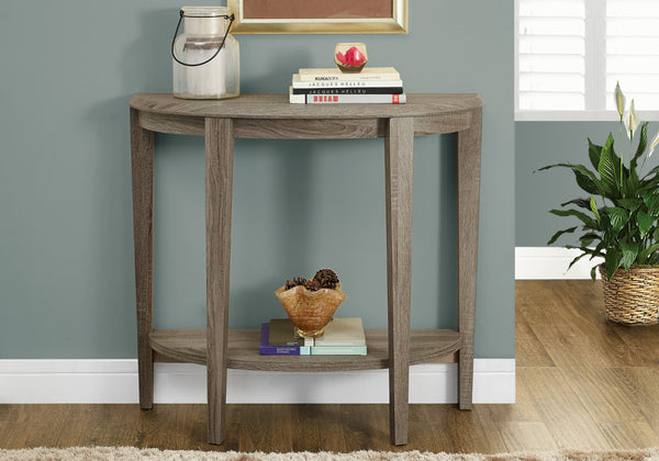 HomeRoots 33" Deep Taupe End Table - Stylish Accent with Shelf for Storage, Perfect for Small Spaces & Decor 332817