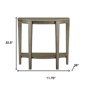 HomeRoots 33" Deep Taupe End Table - Stylish Accent with Shelf for Storage, Perfect for Small Spaces & Decor 332817
