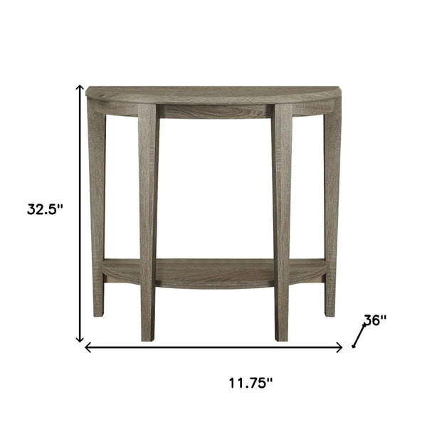 HomeRoots 33" Deep Taupe End Table - Stylish Accent with Shelf for Storage, Perfect for Small Spaces & Decor 332817