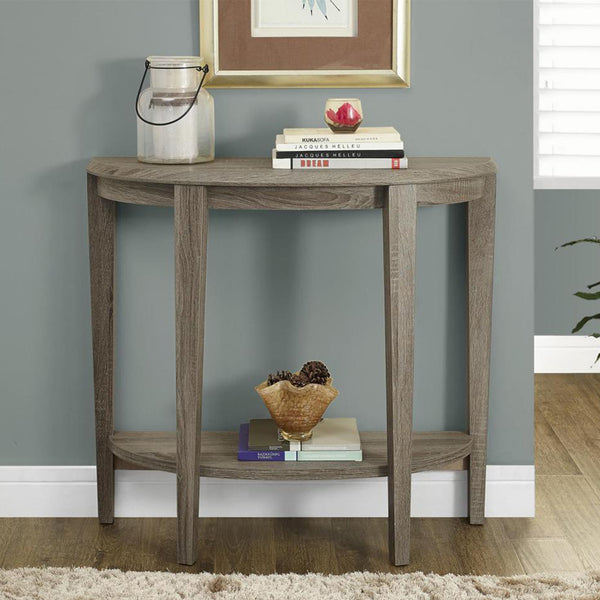 Homeroots 33" Deep Taupe End Table With Shelf   332817