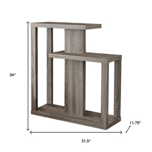 HomeRoots 32" Taupe Free-Form Console Table with Sculptural Base - Stylish Storage for Modern Living Spaces 332833