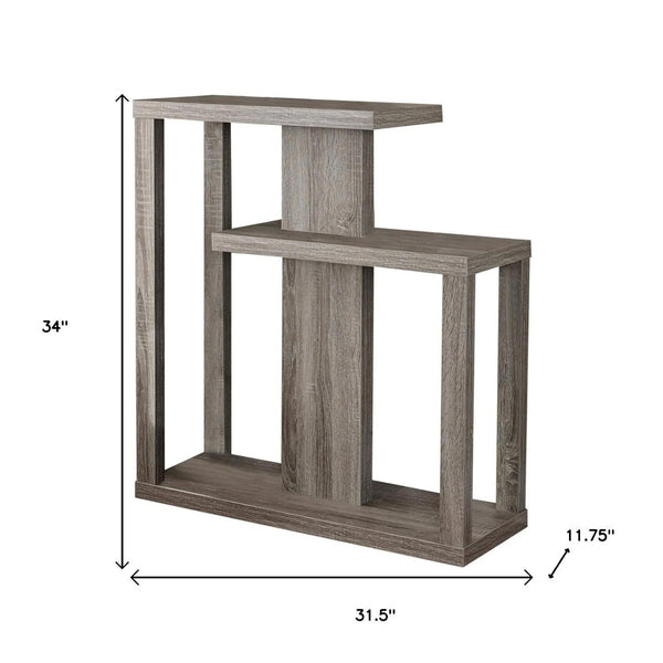 HomeRoots 32" Taupe Free-Form Console Table with Sculptural Base - Stylish Storage for Modern Living Spaces 332833