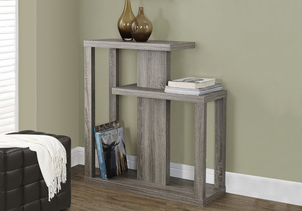 HomeRoots 32" Taupe Free-Form Console Table with Sculptural Base - Stylish Storage for Modern Living Spaces 332833