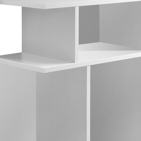 Homeroots 24" White Wood End Table With 6   332836