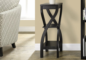 HomeRoots 32" Stylish Wood Square End Table with Two Open Shelves for Modern Living Room or Bedroom Use Cappuccino 332839