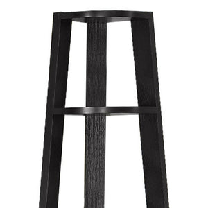 Homeroots 71" Espresso Wood Five Tier Corner Bookcase Cappuccino  332851