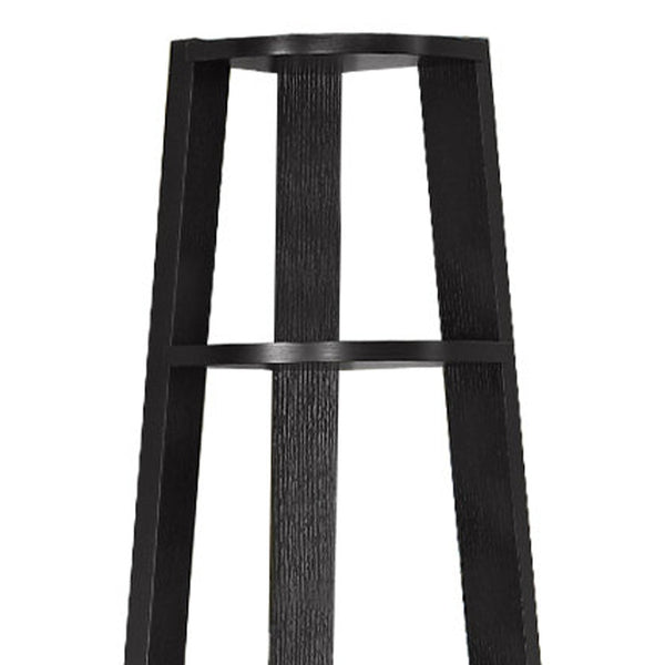 Homeroots 71" Espresso Wood Five Tier Corner Bookcase Cappuccino  332851