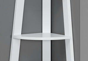 HomeRoots 71" Espresso Wood Five-Tier Corner Bookcase for Stylish Storage and Display in Any Room White 332852