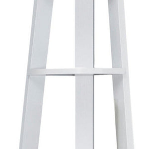 HomeRoots 71" Espresso Wood Five-Tier Corner Bookcase for Stylish Storage and Display in Any Room White 332852