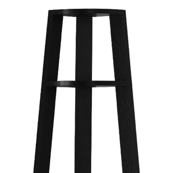 HomeRoots 71" Espresso Wood Five-Tier Corner Bookcase for Stylish Storage and Display in Any Room Black 332855