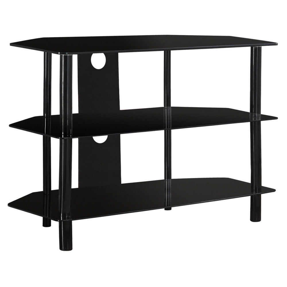 Homeroots 36" Black Metal Open Shelving Tv Stand  Metal 332857