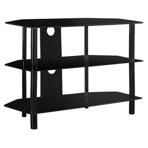 Homeroots 36" Black Metal Open Shelving Tv Stand  Metal 332857