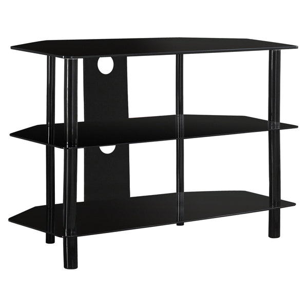 Homeroots 36" Black Metal Open Shelving Tv Stand  Metal 332857