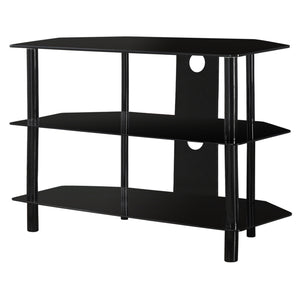 Homeroots 36" Black Metal Open Shelving Tv Stand  Metal 332857