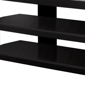 HomeRoots 42" Modern Open Shelving TV Stand - Versatile Console Table with Stylish Two-Tone Design for Any Room Black,Grey 332877