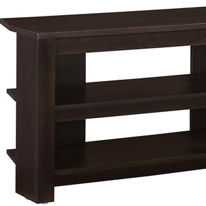 Homeroots 42" Dark Brown Open Shelving Tv Stand Cappuccino Manufactured Wood 332880